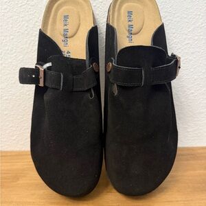 Black Suede - Meik Mangni - Women’s Flats - Size UK 45/US 12